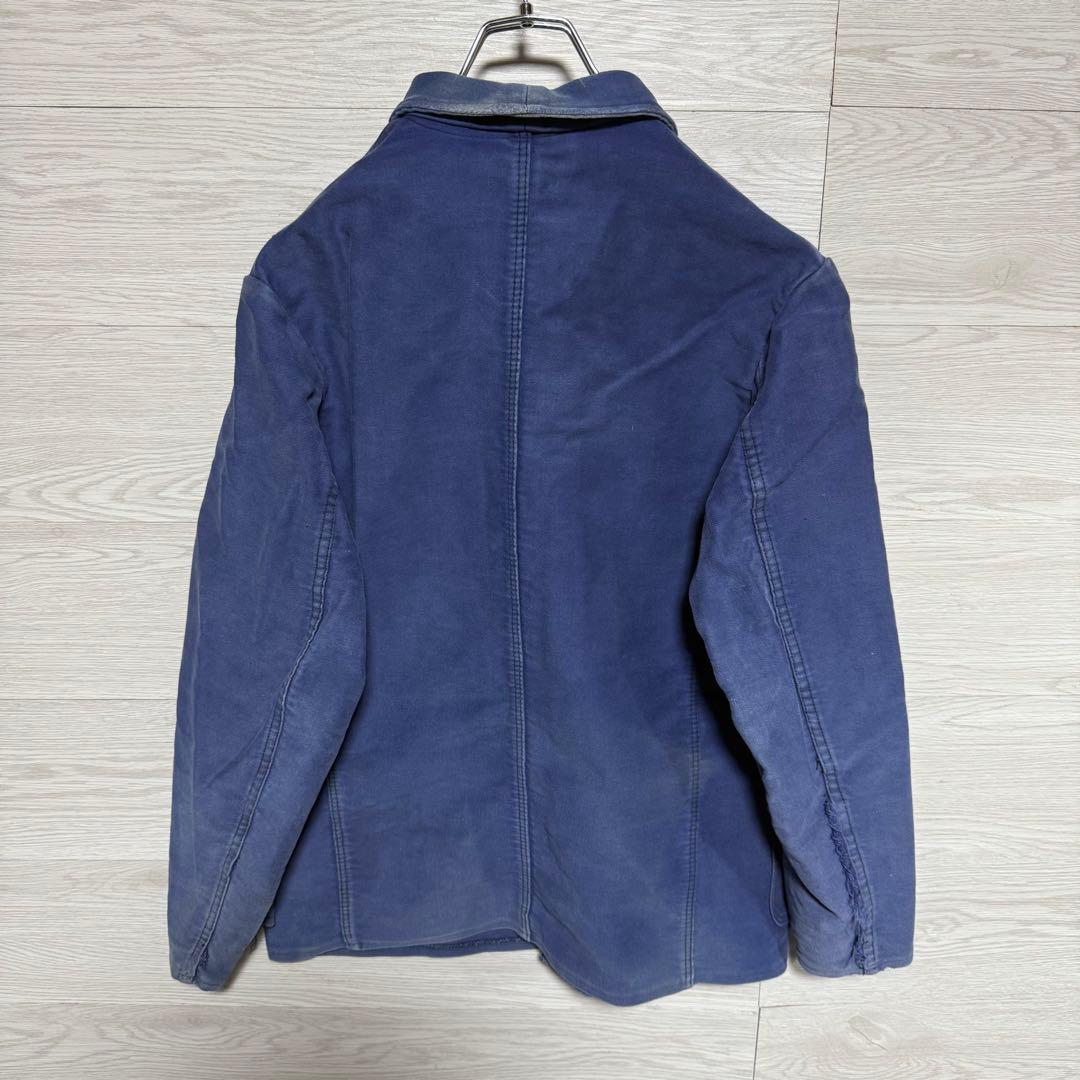 50s〜60s フレンチワークジャケット モールスキン フランス製 フェード