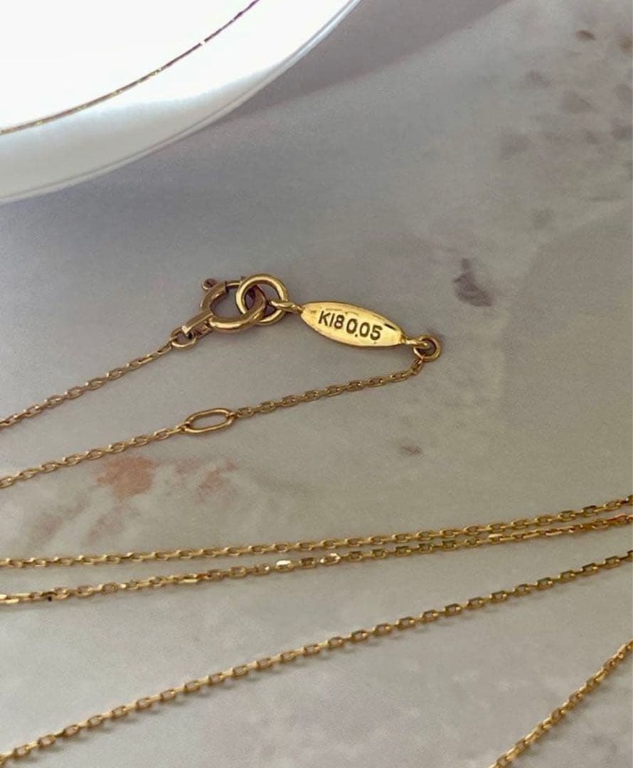 AHKAH k18クロスパヴェ ネックレス