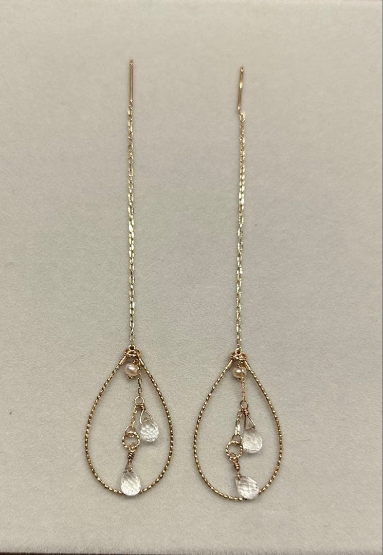 アガット　agate K10クォーツピアスチャーム