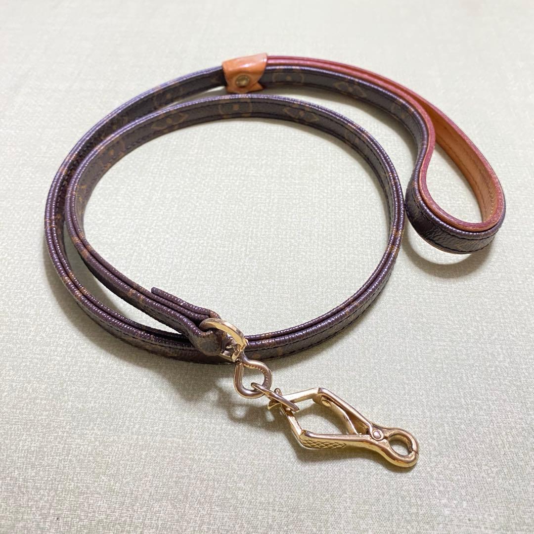 LOUIS VUITTON ルイヴィトン リード 小型犬 モノグラム レザー