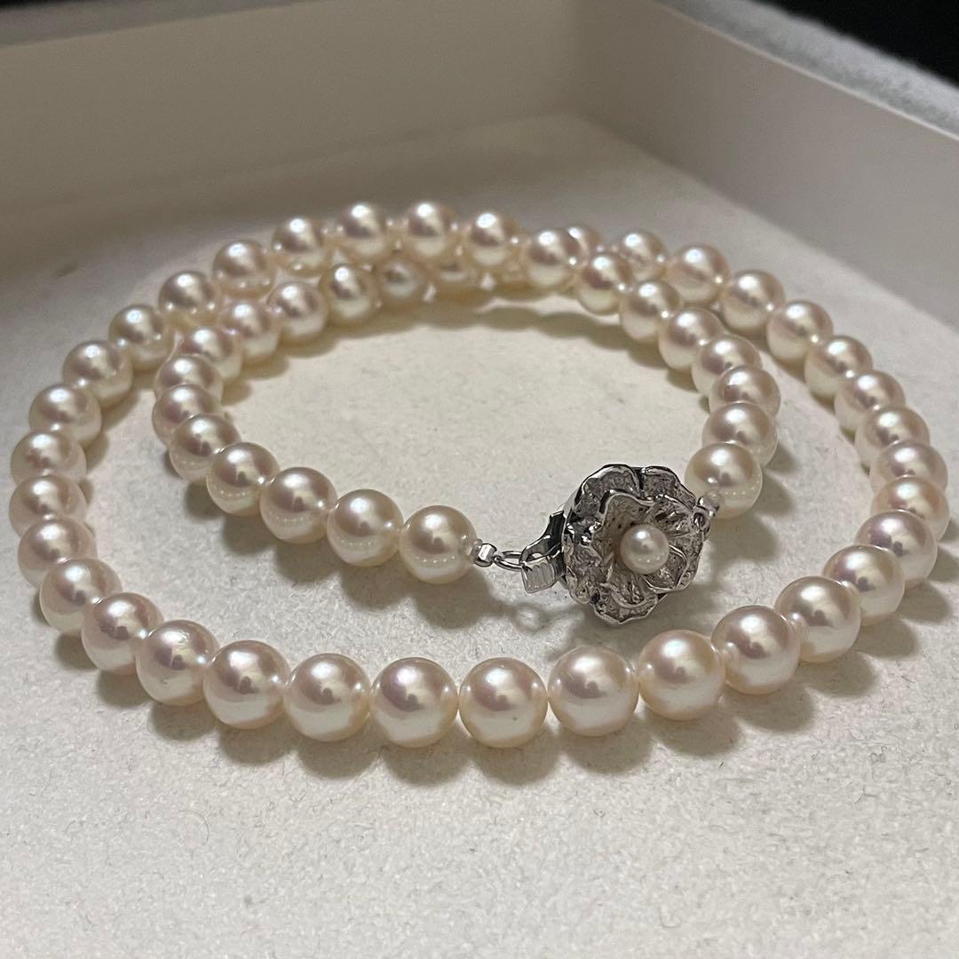 【テリ強✨極美品】 あこや真珠 ネックレス 7.0-7.5 アコヤパール 本真珠