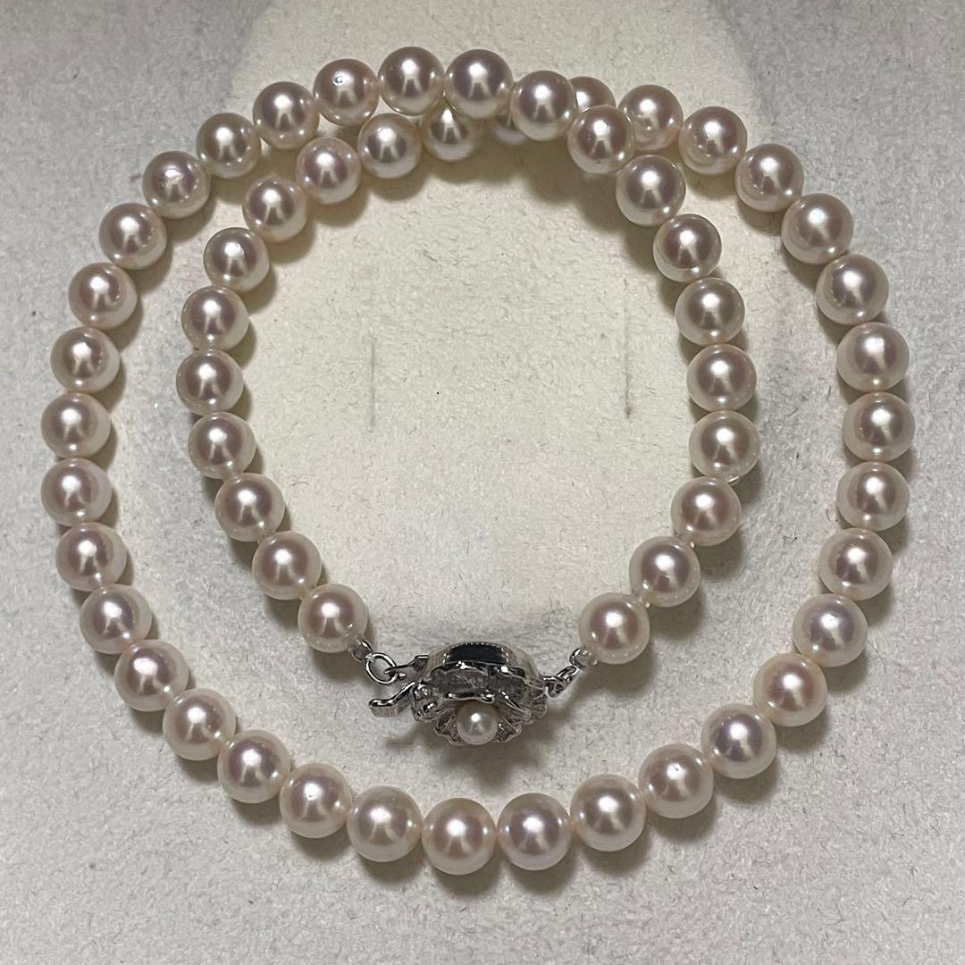 【テリ強✨極美品】 あこや真珠 ネックレス 7.0-7.5 アコヤパール 本真珠