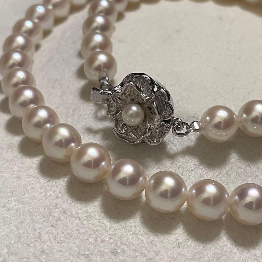 【テリ強✨極美品】 あこや真珠 ネックレス 7.0-7.5 アコヤパール 本真珠