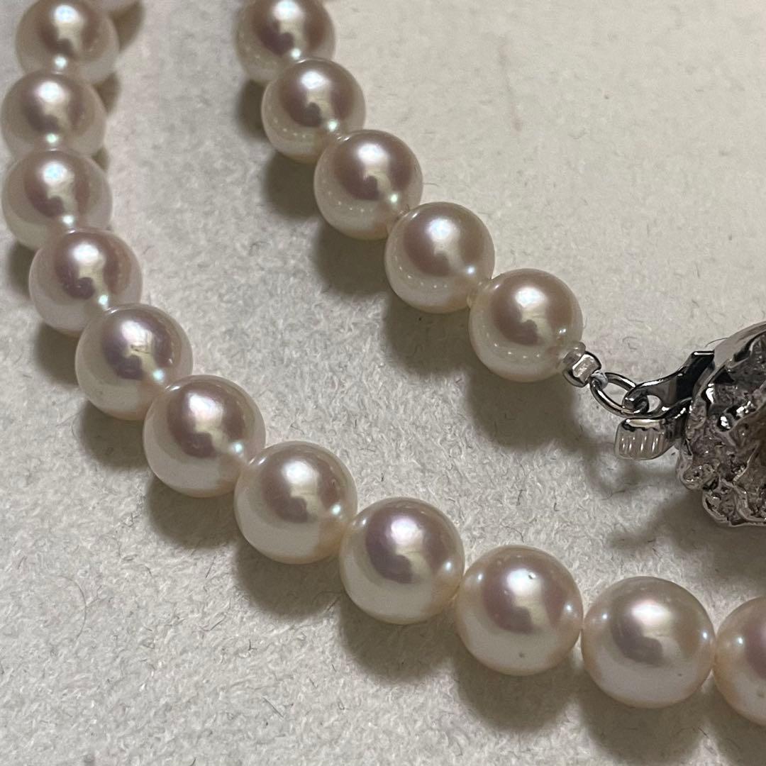 【テリ強✨極美品】 あこや真珠 ネックレス 7.0-7.5 アコヤパール 本真珠