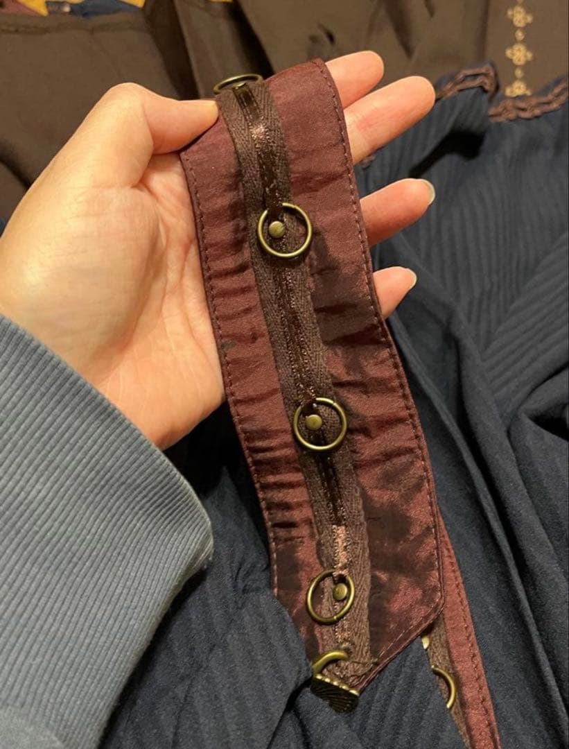 オッズオン 和風 和柄使いベストワンピース