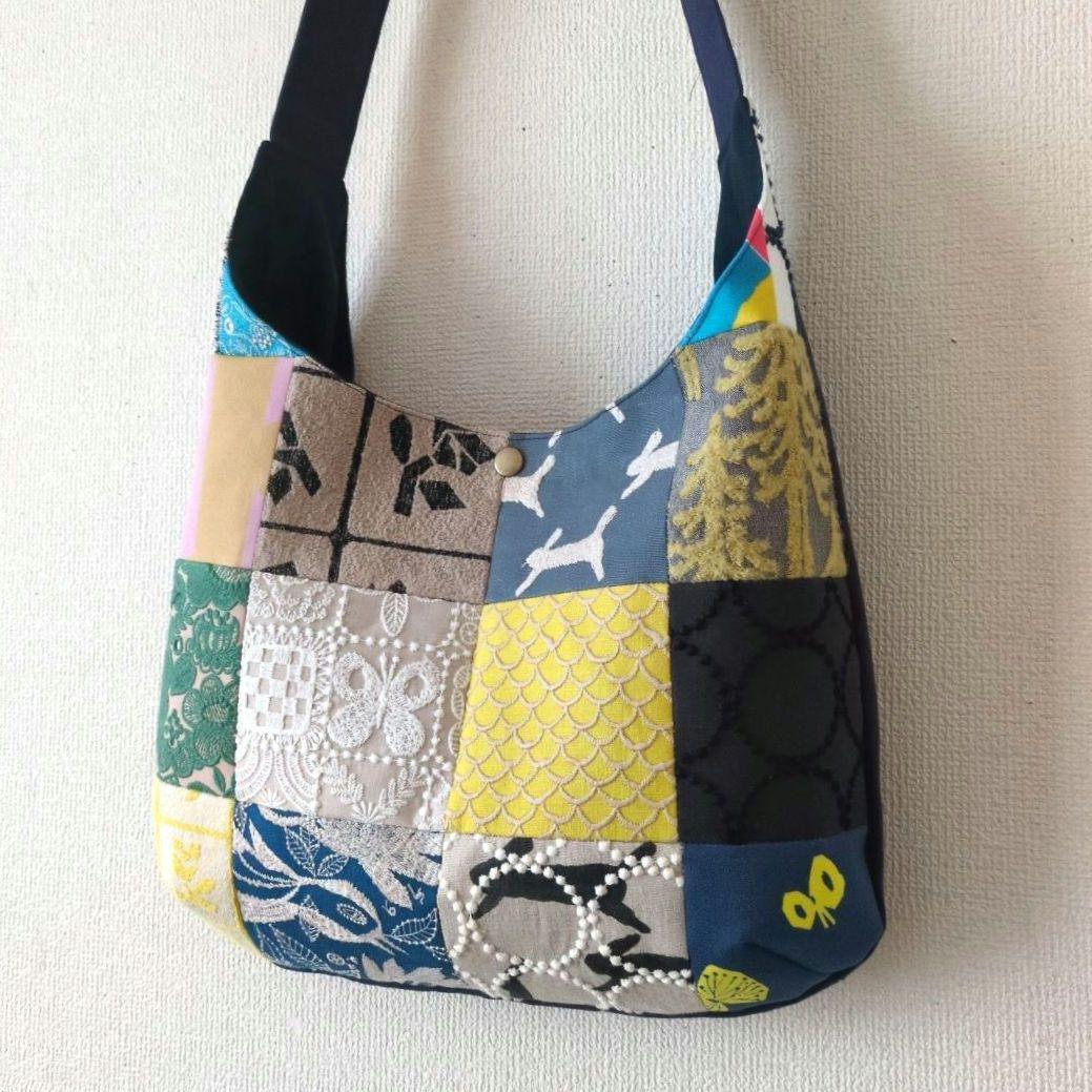 パッチワーク しずくショルダーバッグ＊ミナペルホネン