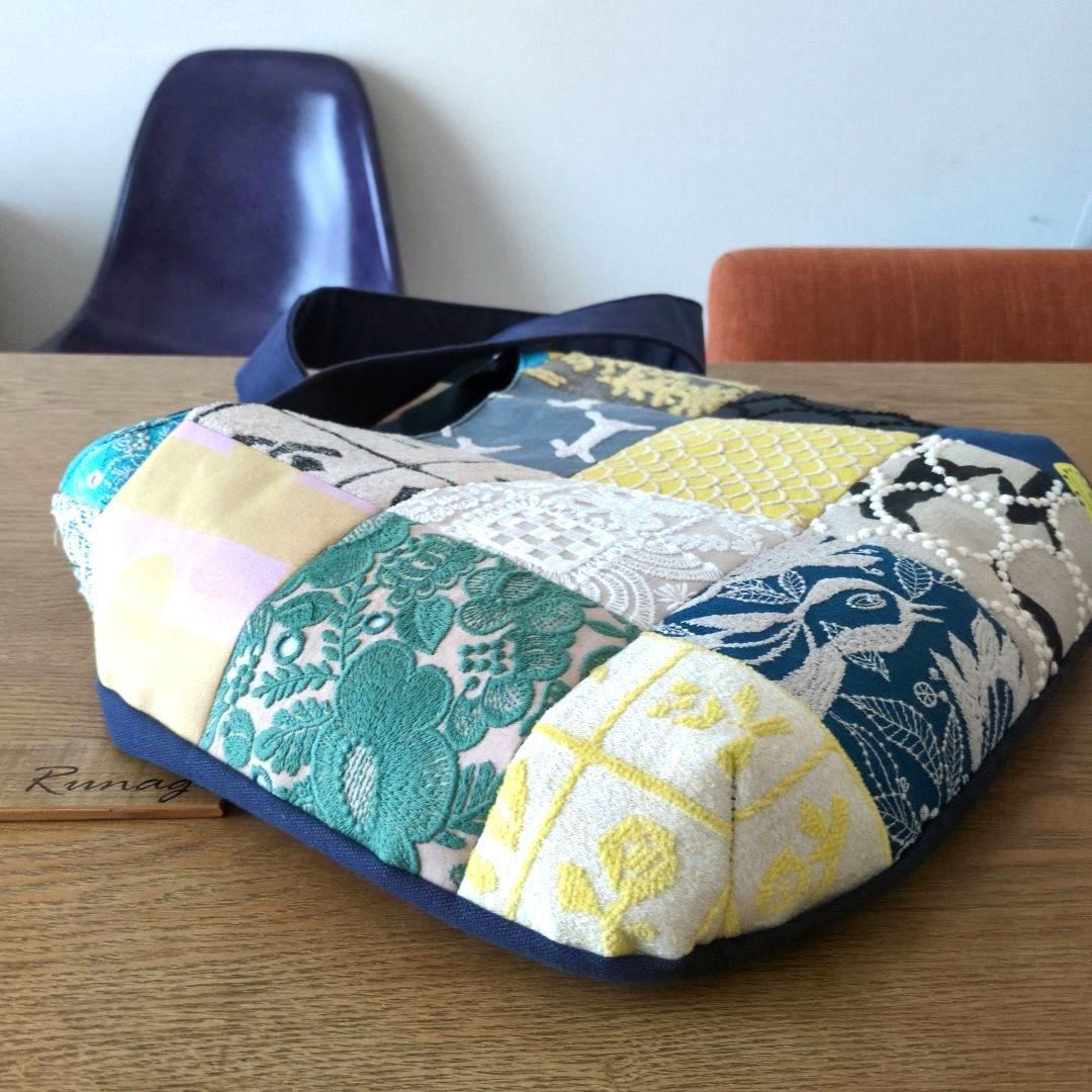 パッチワーク しずくショルダーバッグ＊ミナペルホネン