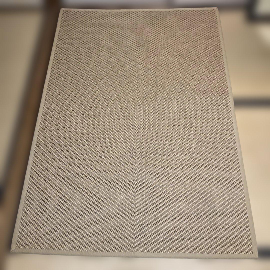 値下！ 天然素材ジュートラグHELLESTED ナチュラルデザイン133×195