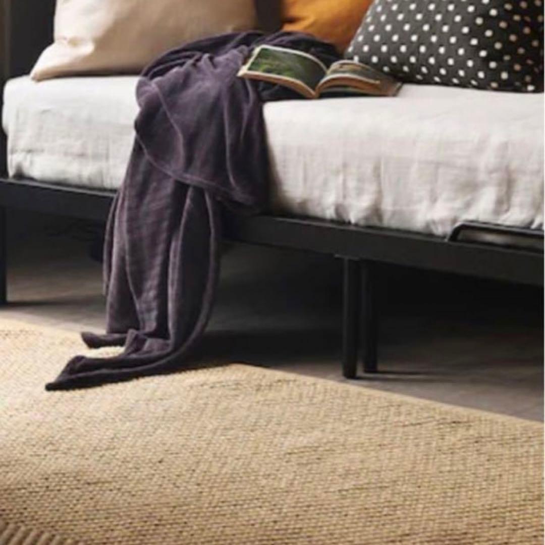 値下！ 天然素材ジュートラグHELLESTED ナチュラルデザイン133×195