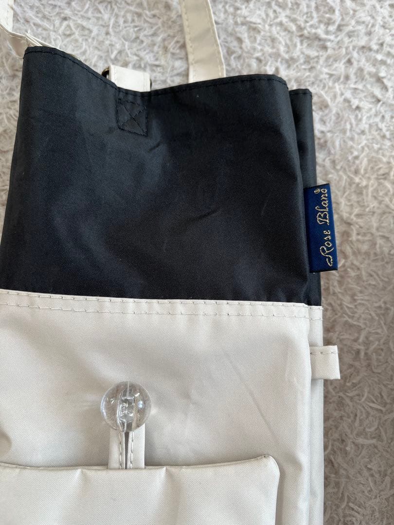 ロサブラン折りたたみ日傘 黒/白【値下げ❗️】