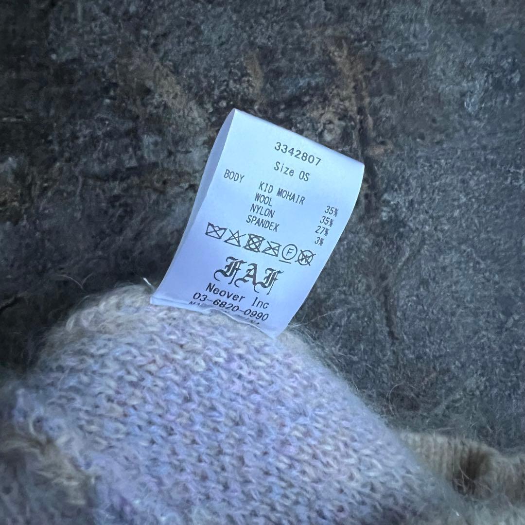 【完売品】faf HOUNDSTOOTH MOHAIR BEANIE