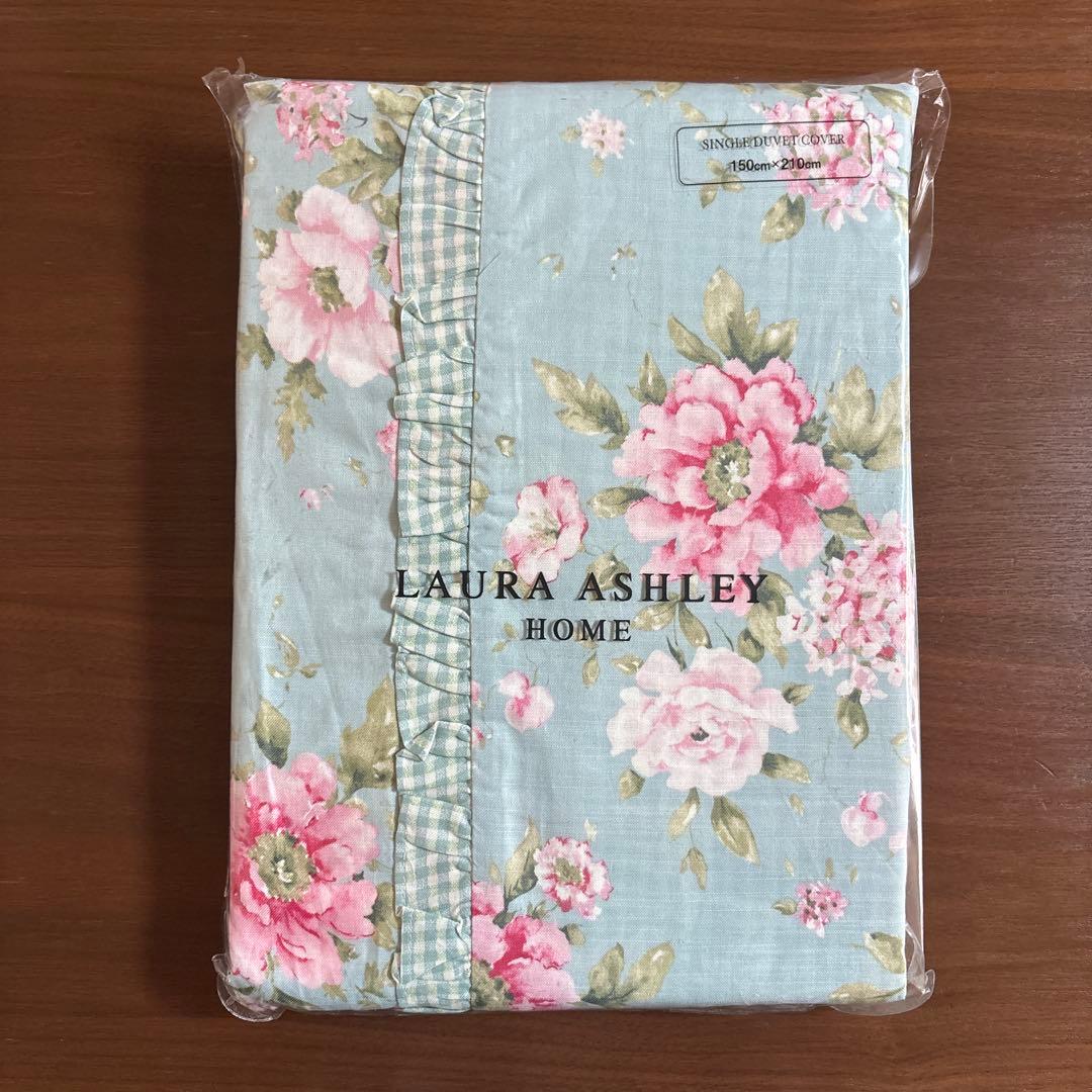 新品未開封 ローラアシュレイ掛け布団カバー ミルナー ブルー シングル