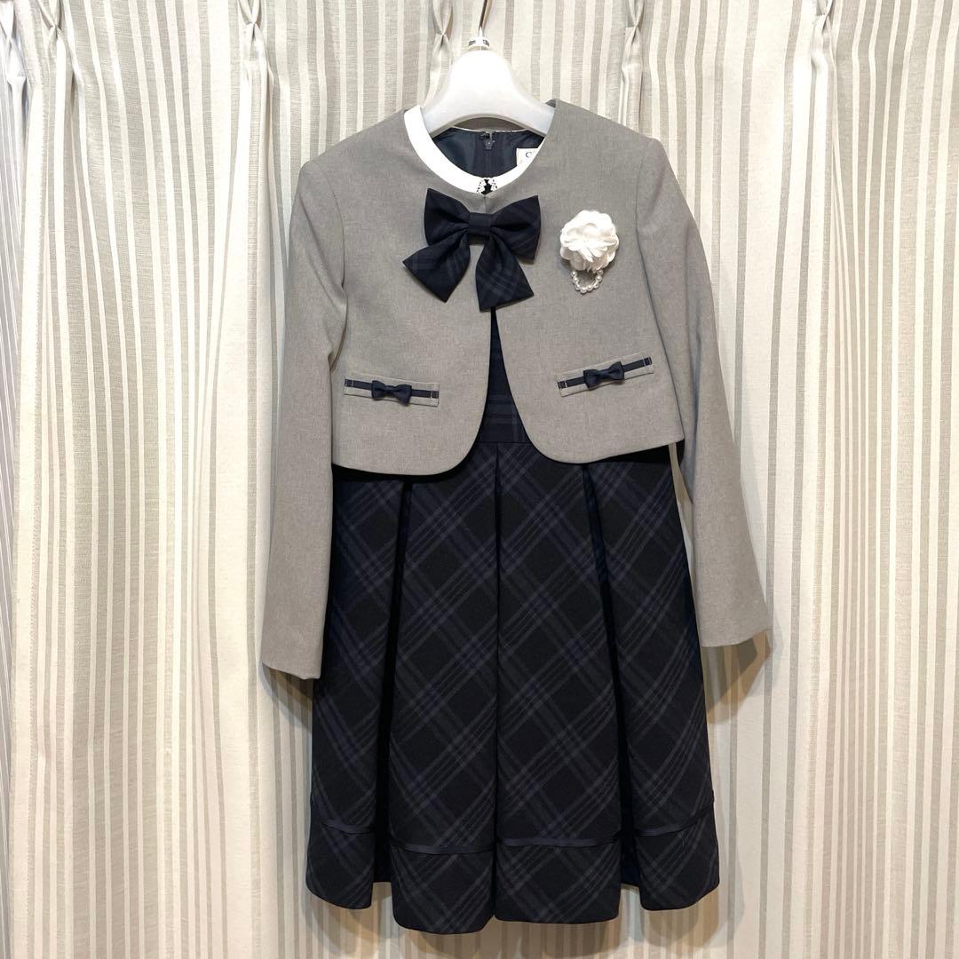 【使用3時間】CHOPIN 格子柄アンサンブル ワンピース 130