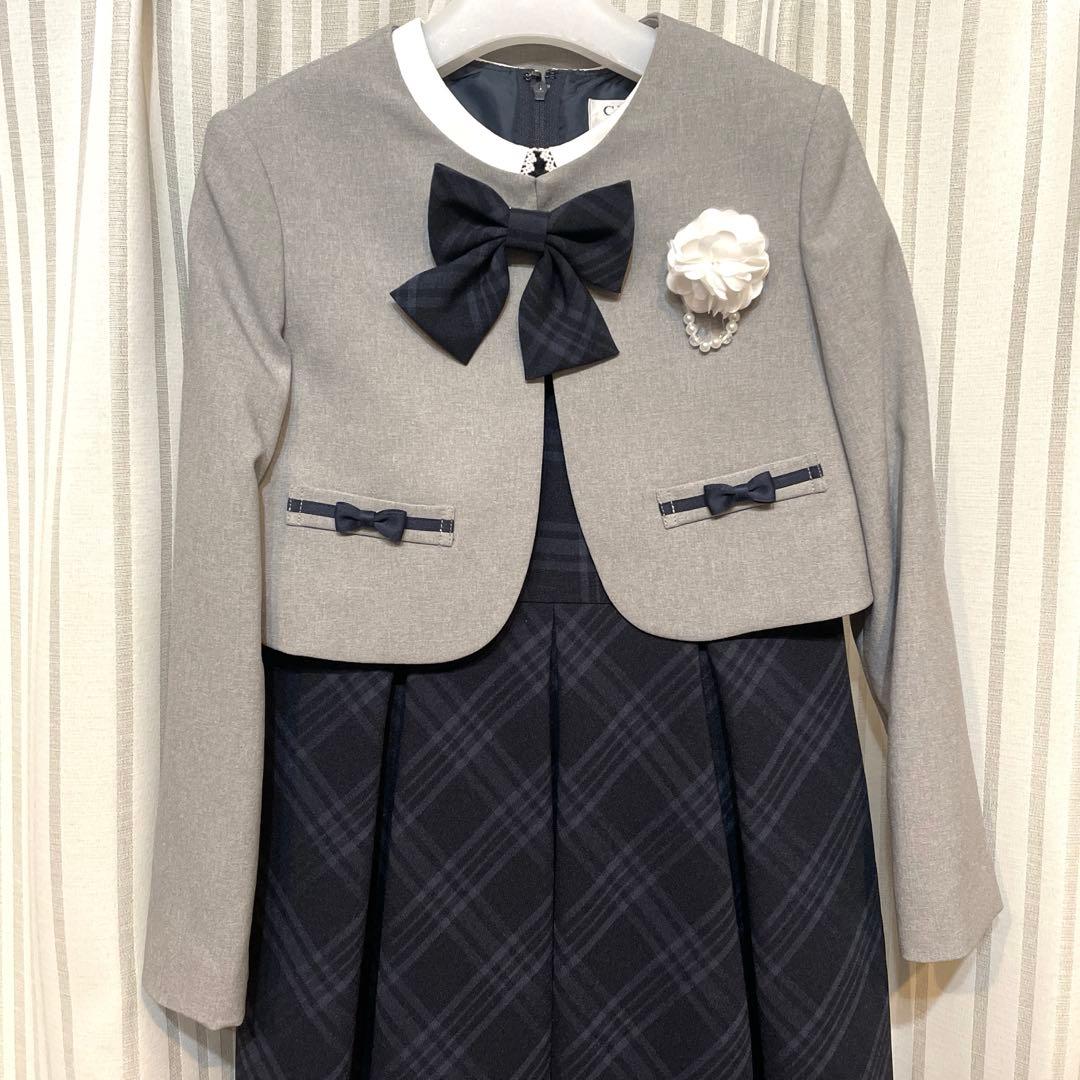 【使用3時間】CHOPIN 格子柄アンサンブル ワンピース 130