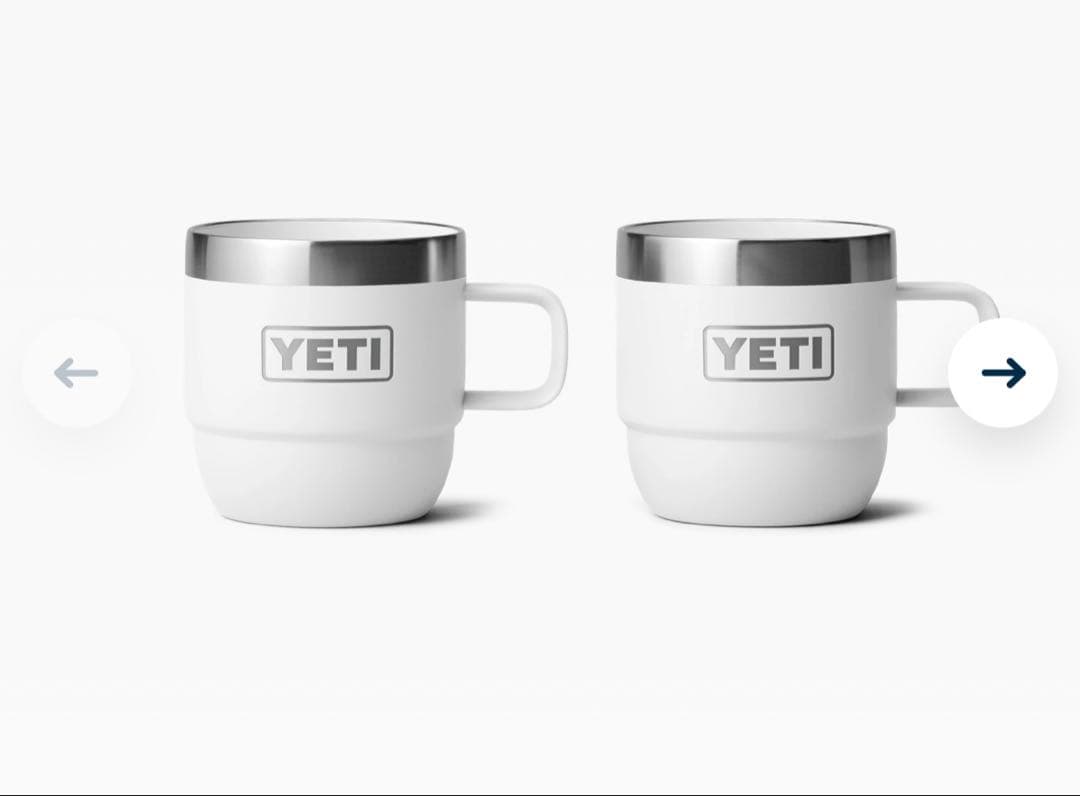 【新品】YETI 6oz スタッカブルマグ ２個セット！ホワイト