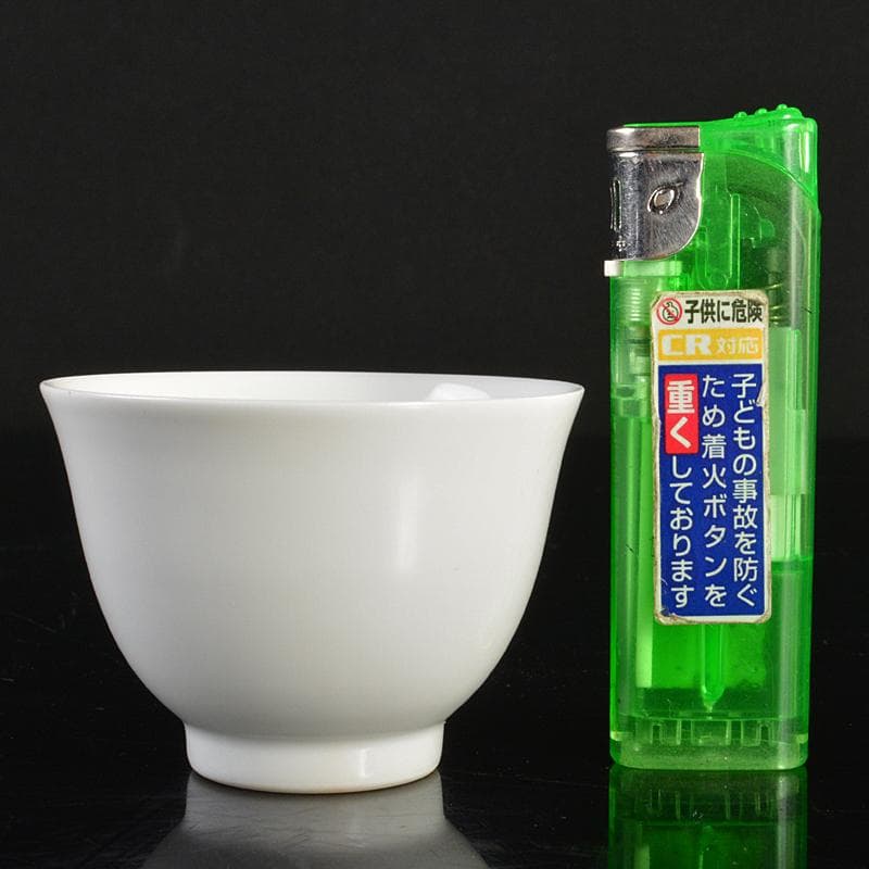 tata　高麗庵　清六窯中村清六作　白磁煎茶碗　六客　共箱　M　R6703