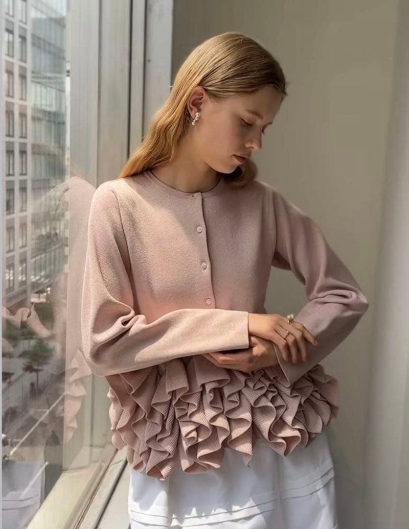 正規品TRÈFLE+1 / ラメスワンカーディガン