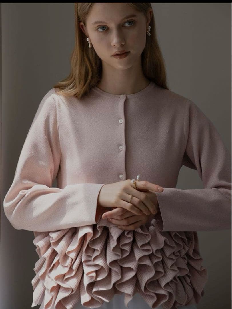 正規品TRÈFLE+1 / ラメスワンカーディガン