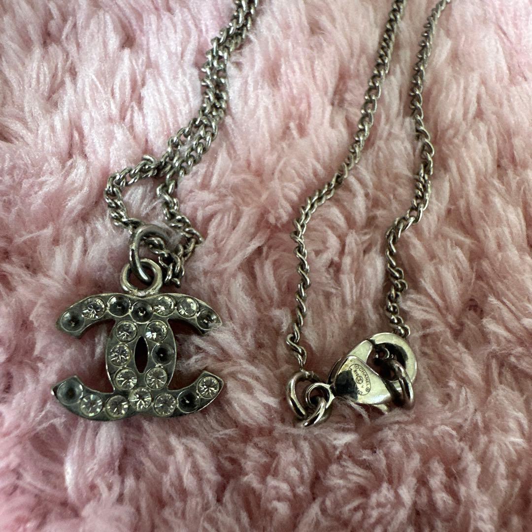 シャネル ダブルCロゴ ストーンネックレス