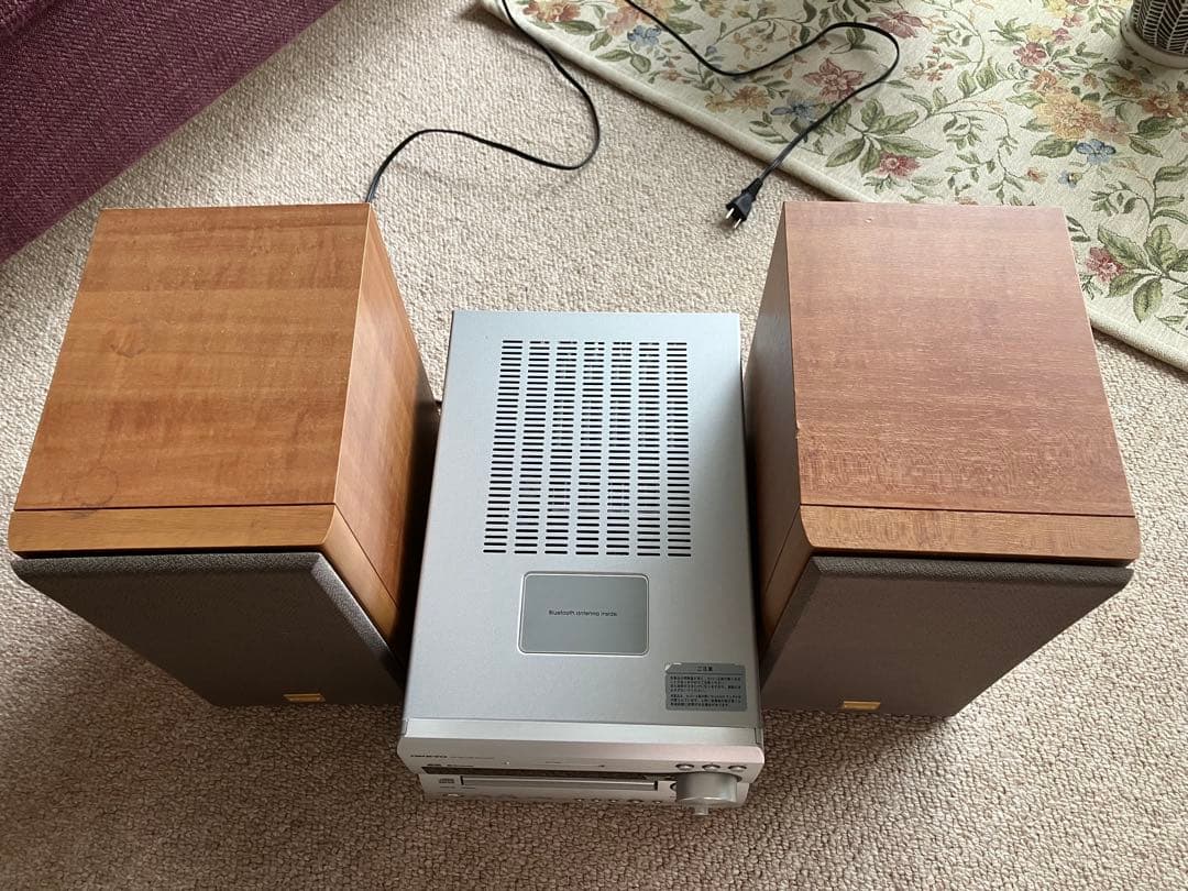 ONKYO CD/SD/USB レシーバー 木製スピーカー付き 取説あり