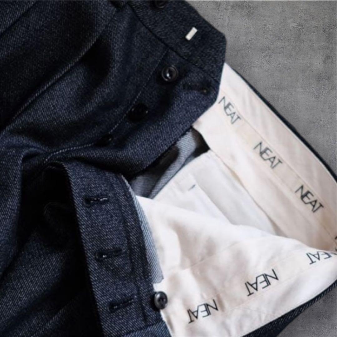 パンツ NEAT Plastic denim WIDE 48