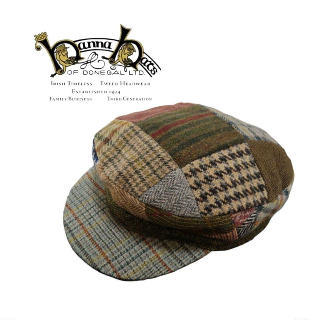 新品 Hanna Hats ヴィンテージ ドネガルツイード パッチワークハット