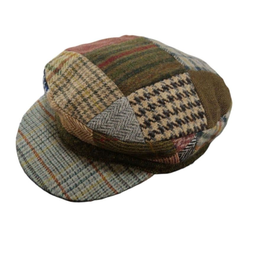 新品 Hanna Hats ヴィンテージ ドネガルツイード パッチワークハット