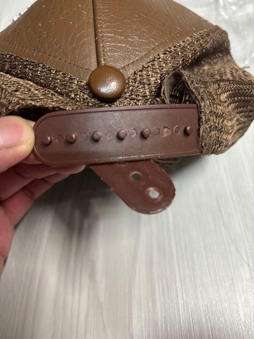 stussy メッシュキャップ　ヴィンテージ　本革　90s 00s ブラウン