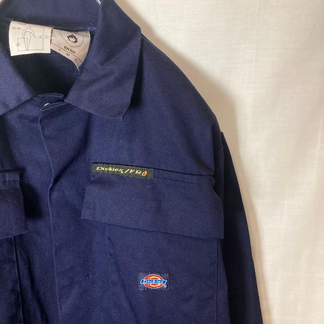 希少古着Dickiesディッキーズ ダークネイビーオールインワンツナギ ゆったり