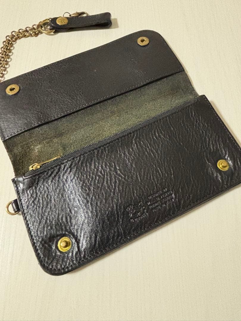 廃盤 IL BISONTEトラッカーウォレット チェーン付き イタリア製