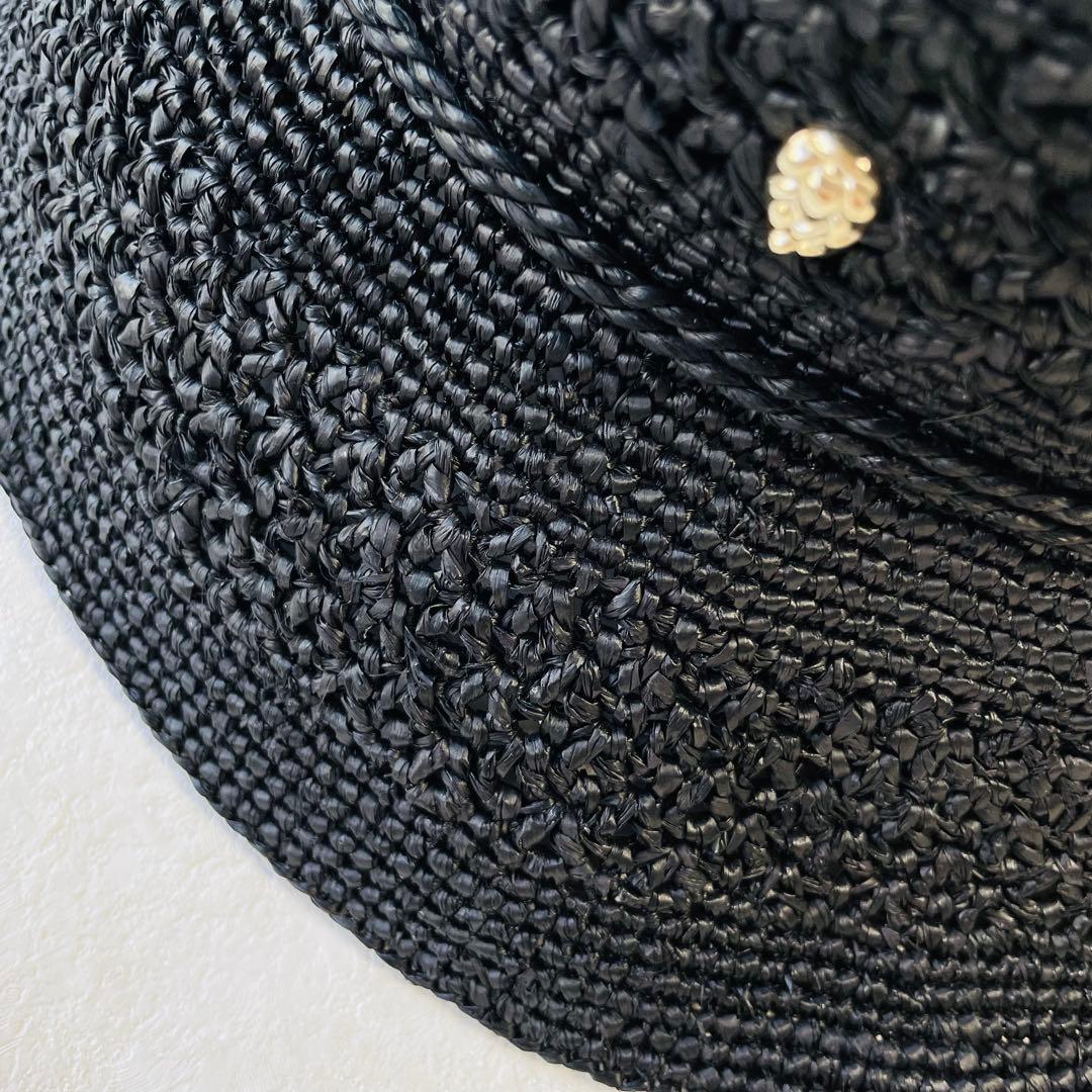 美品✴︎ヘレンカミンスキー juliet8 ジュリエット ブラック 黒 麦わら帽子