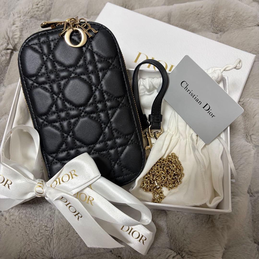 【正規品】Christian Dior フォンフォルダー ブラック
