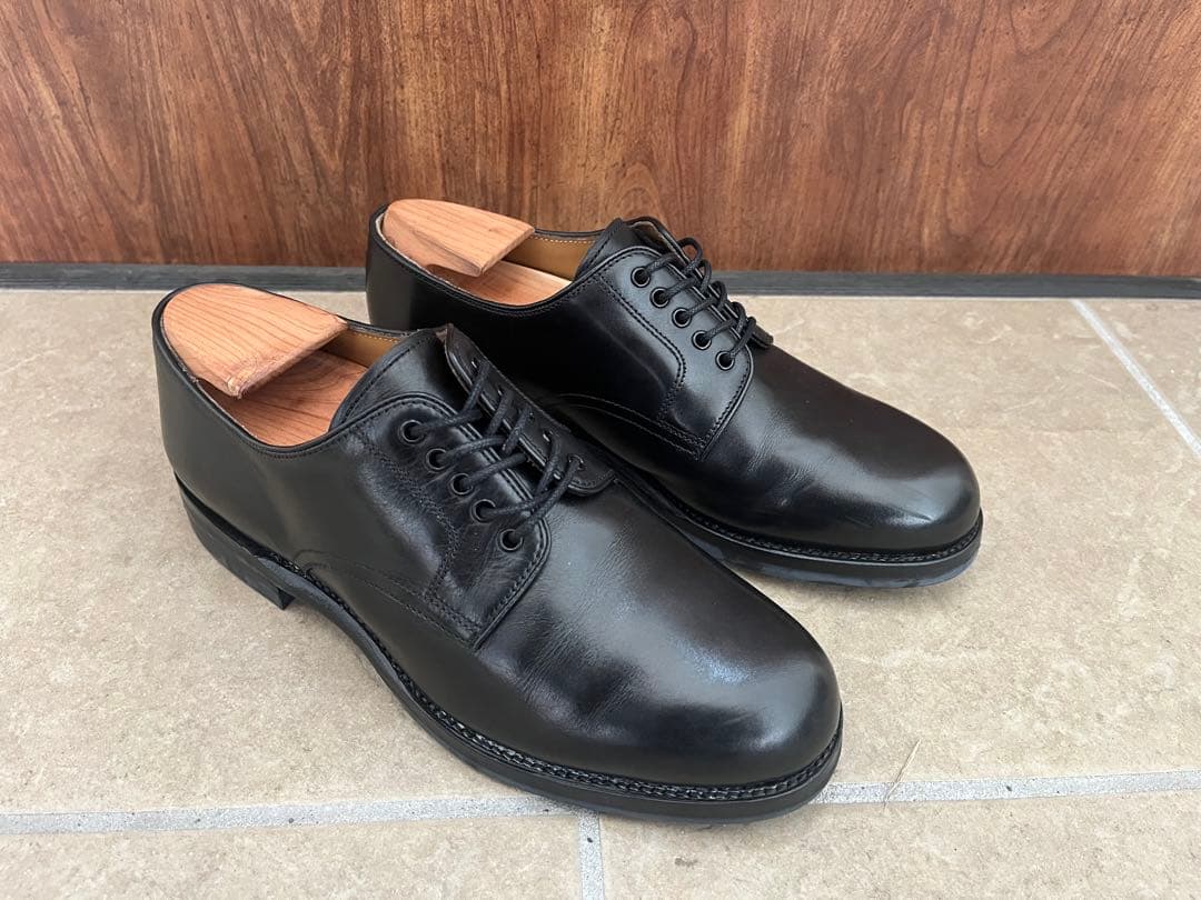 HARROGATE ARCHWAY プレーントゥ UK7 黒