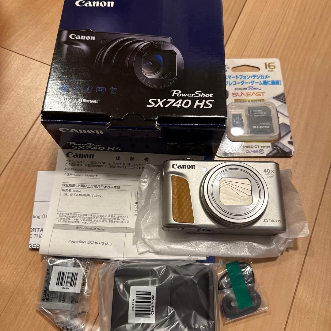 Canon PowerShot SX740 HS シルバー 展示品 SDカード付