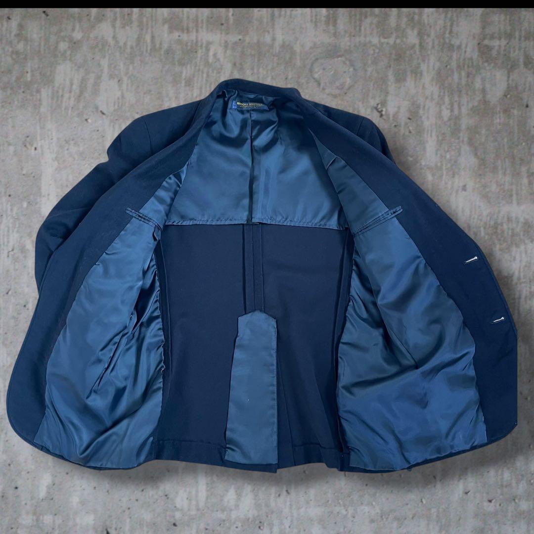 激渋 ブルックスブラザーズ ブレザー カシミヤ混 金ボタン刻印入り 背抜き M