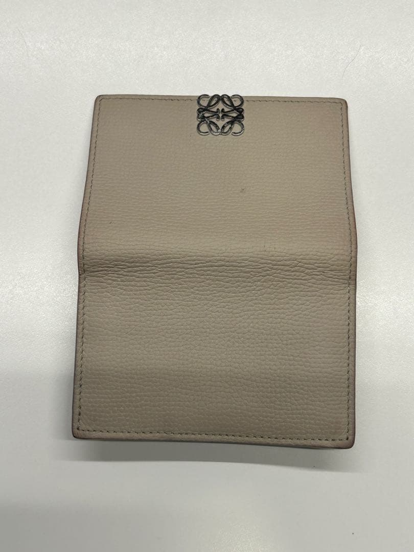 LOEWE ベージュ レザー 名刺入れ