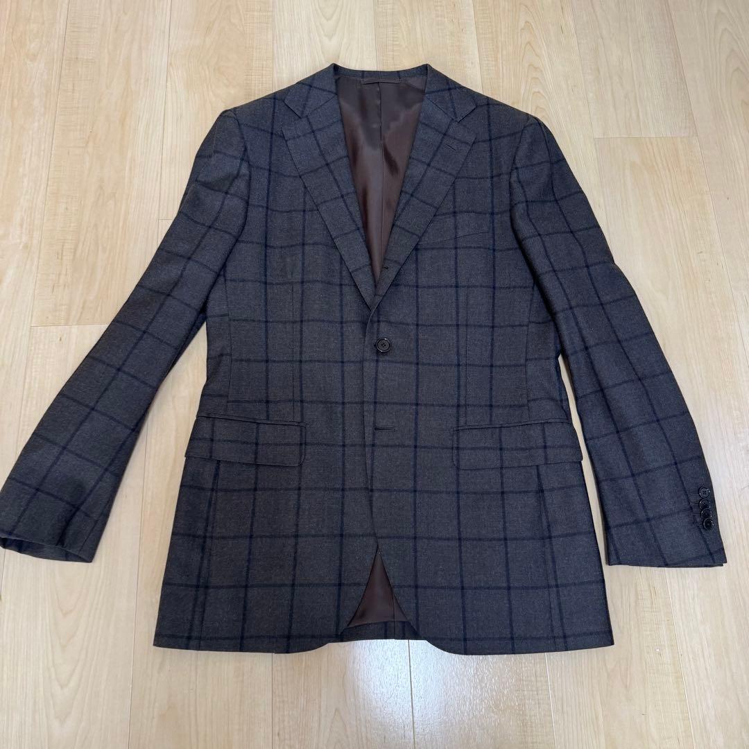 BEAMS スーツ　チェック　フランネル