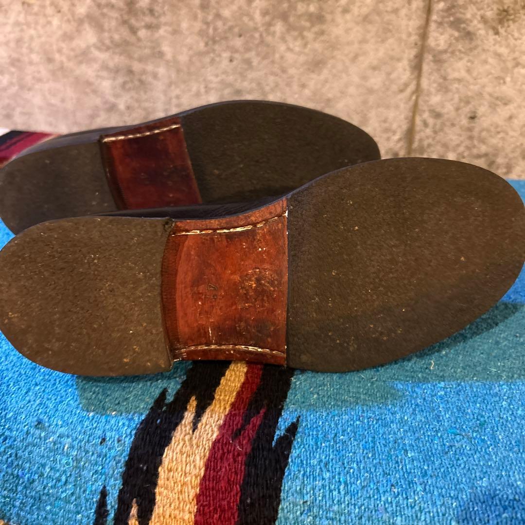 Milton Keynesミルトンキーンズ レザーフラットシューズ ラバーソール