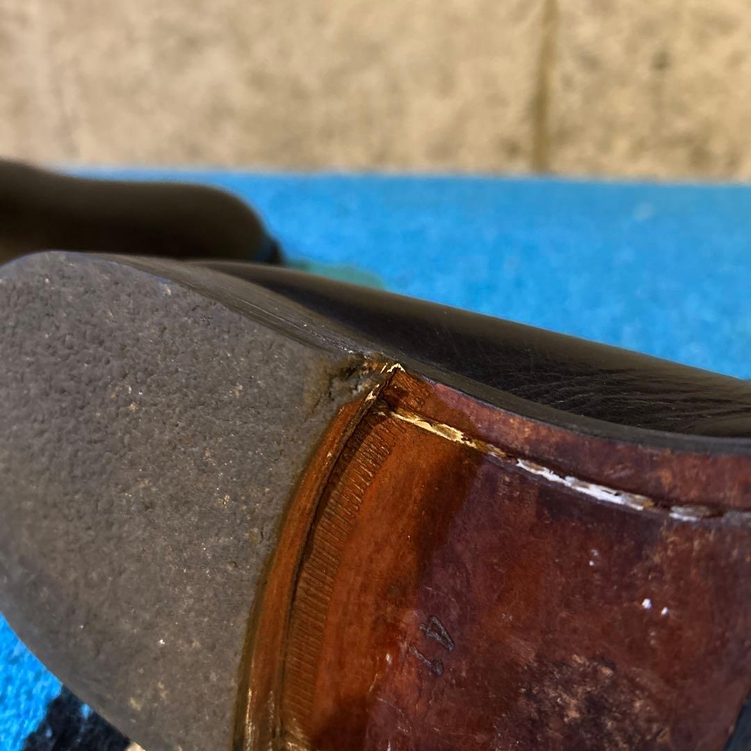 Milton Keynesミルトンキーンズ レザーフラットシューズ ラバーソール