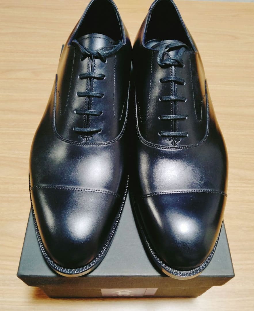 三陽山長　友二郎　レザーソール　ストレートチップ　室内試し履き程度