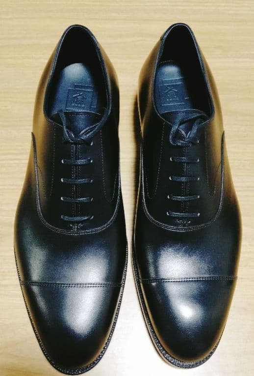 三陽山長　友二郎　レザーソール　ストレートチップ　室内試し履き程度