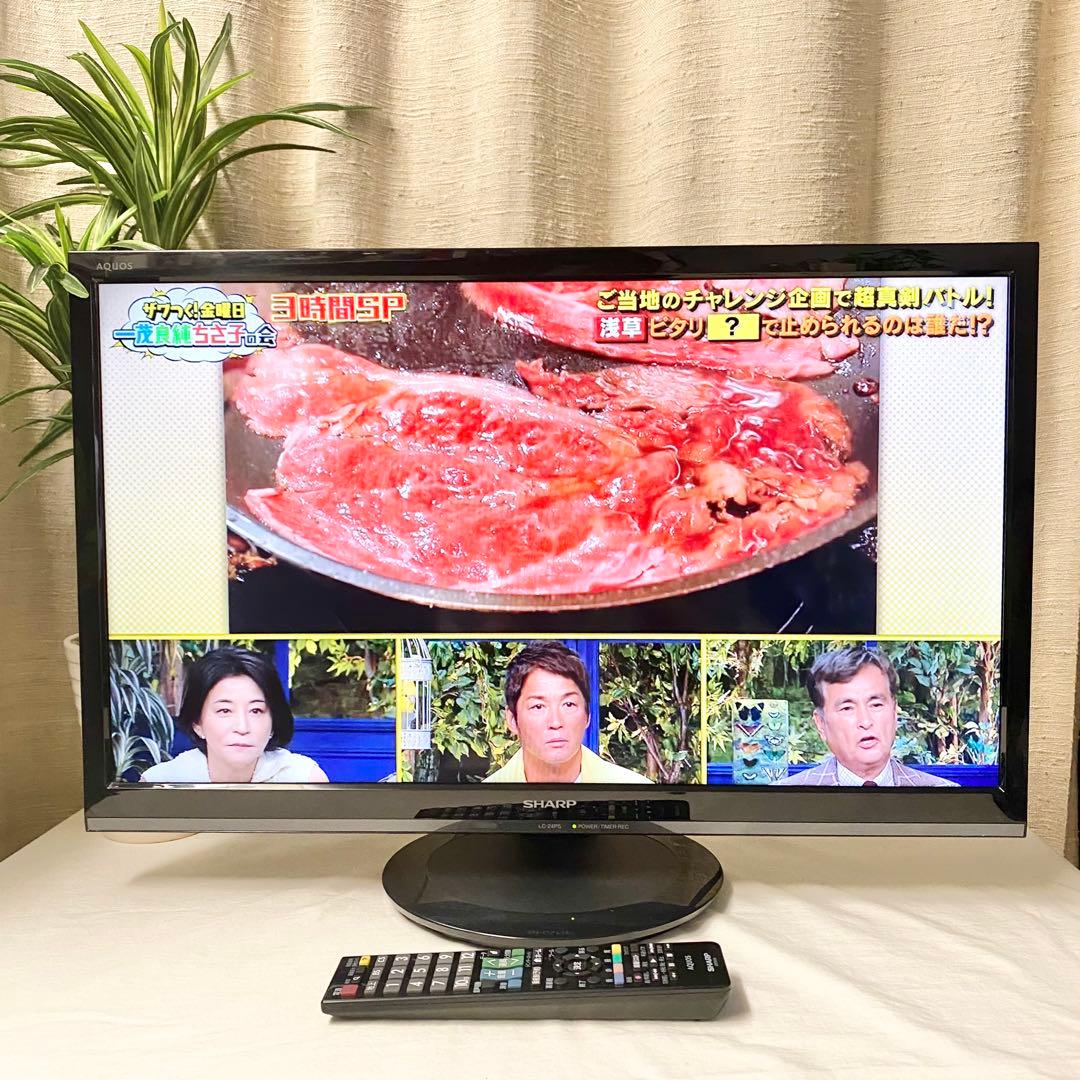小さめサイズだから自分専用独り占めできる♪ 液晶カラーテレビ AQUOS 24V