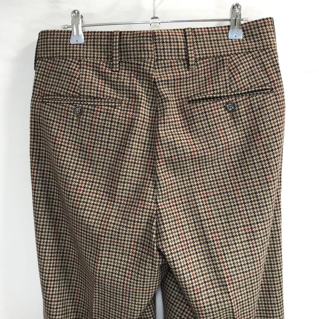 美品VIGANOヴィガーノ ガンクラブチェック スラックス 44イタリア製