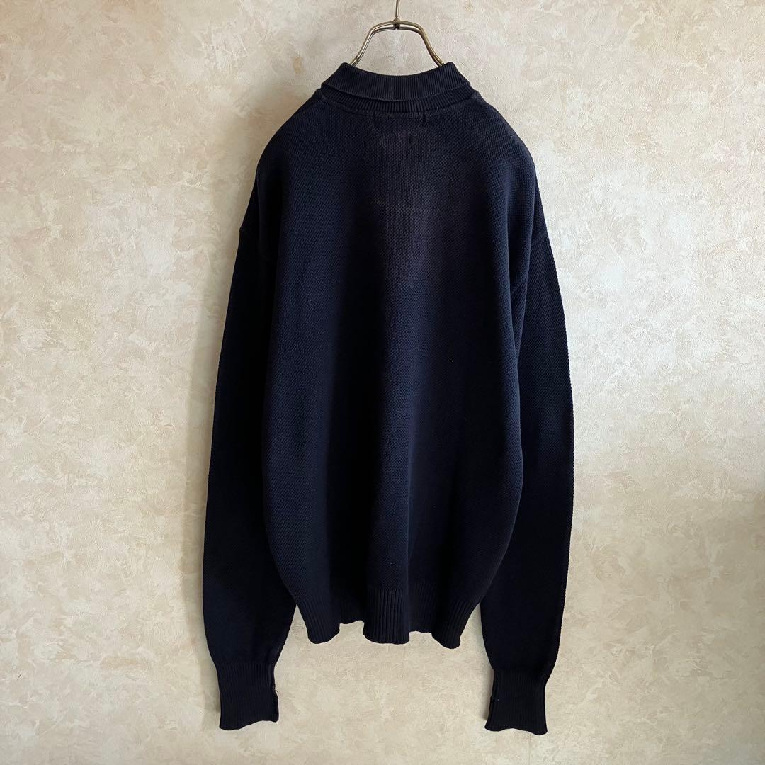 希少 古着 90's ラルフローレン コットンニットポロシャツ シャツ XL