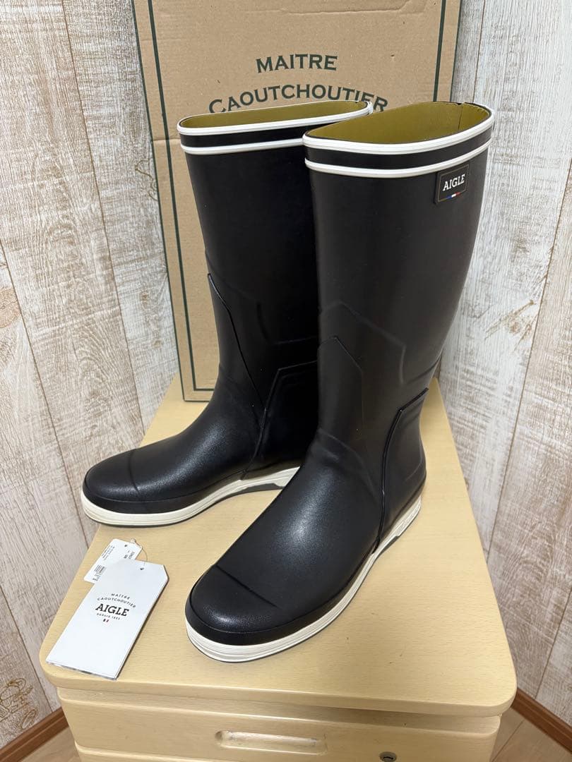27～27.5㎝☆新品AIGLEレインブーツ44 エーグルラバーブーツ 長靴