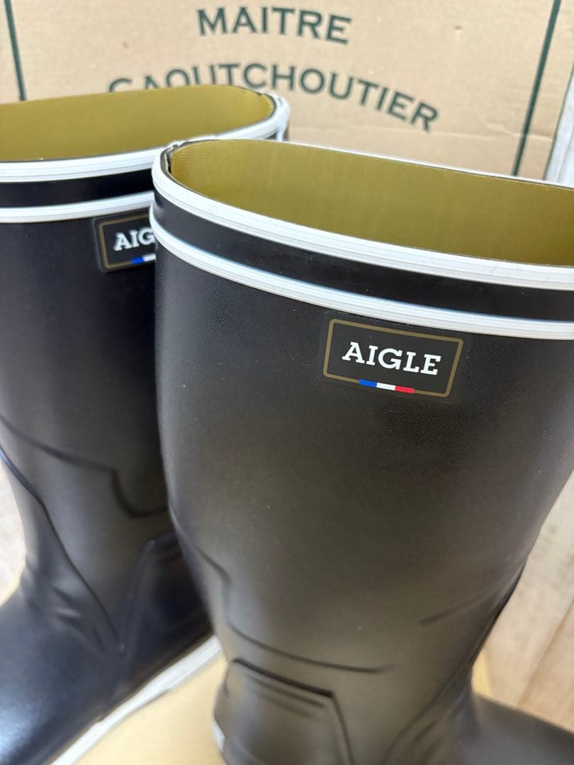 27～27.5㎝☆新品AIGLEレインブーツ44 エーグルラバーブーツ 長靴