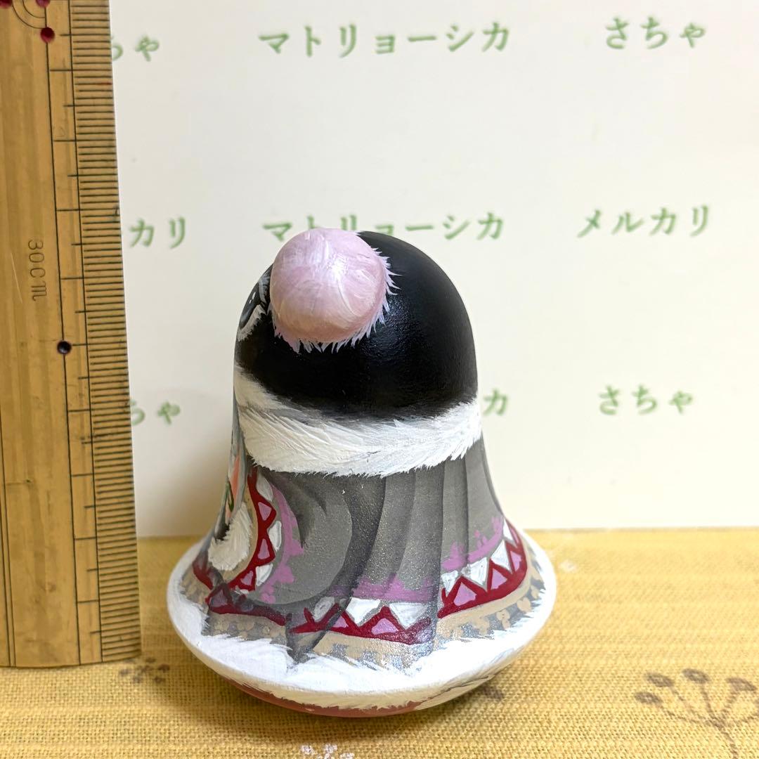 マトリョーシカ　猫　おきあがりこぼし　ロシア　ニコラエヴァ　手描き