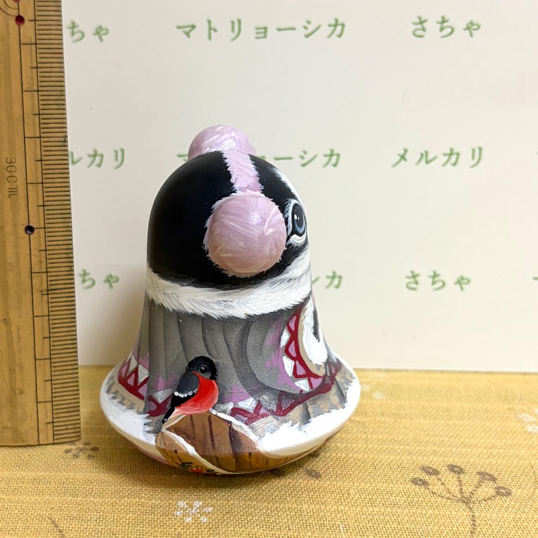 マトリョーシカ　猫　おきあがりこぼし　ロシア　ニコラエヴァ　手描き