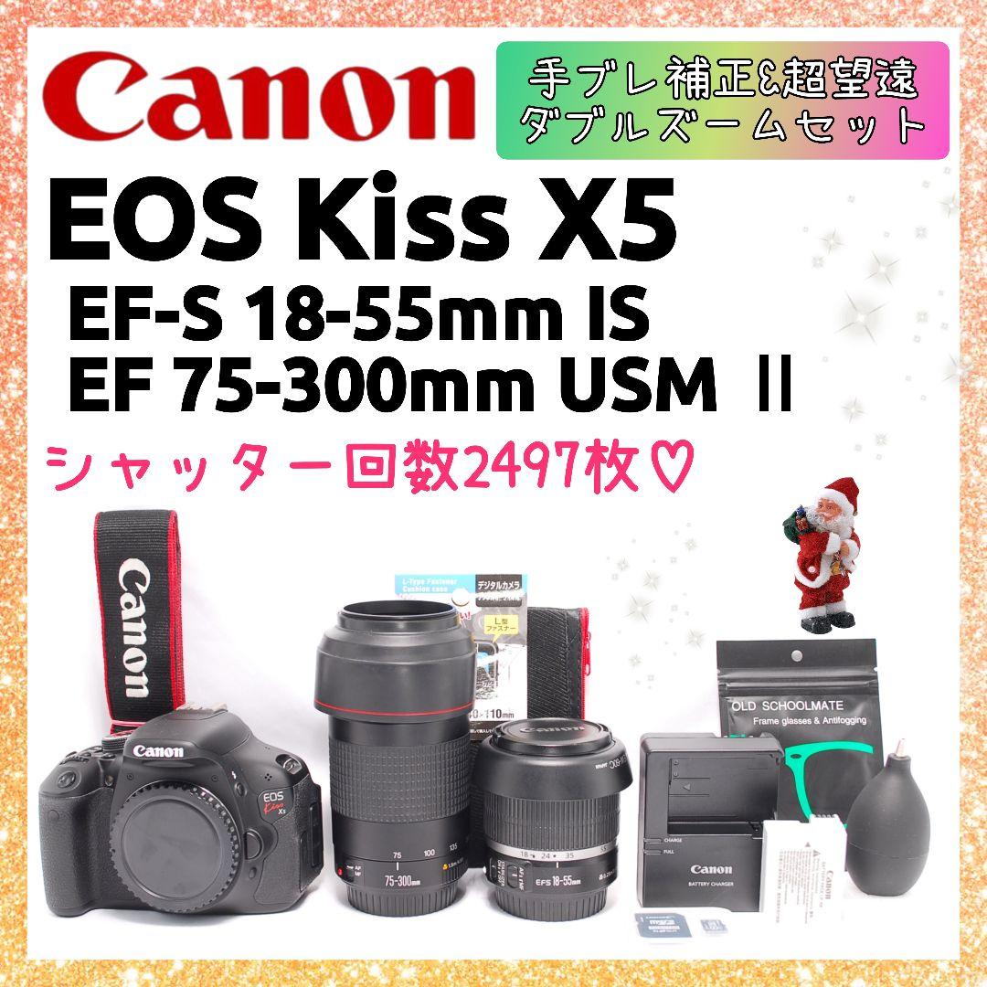 ❤即購入1000円OFF ❤ キャノン Kiss X5 超望遠レンズ Wズーム
