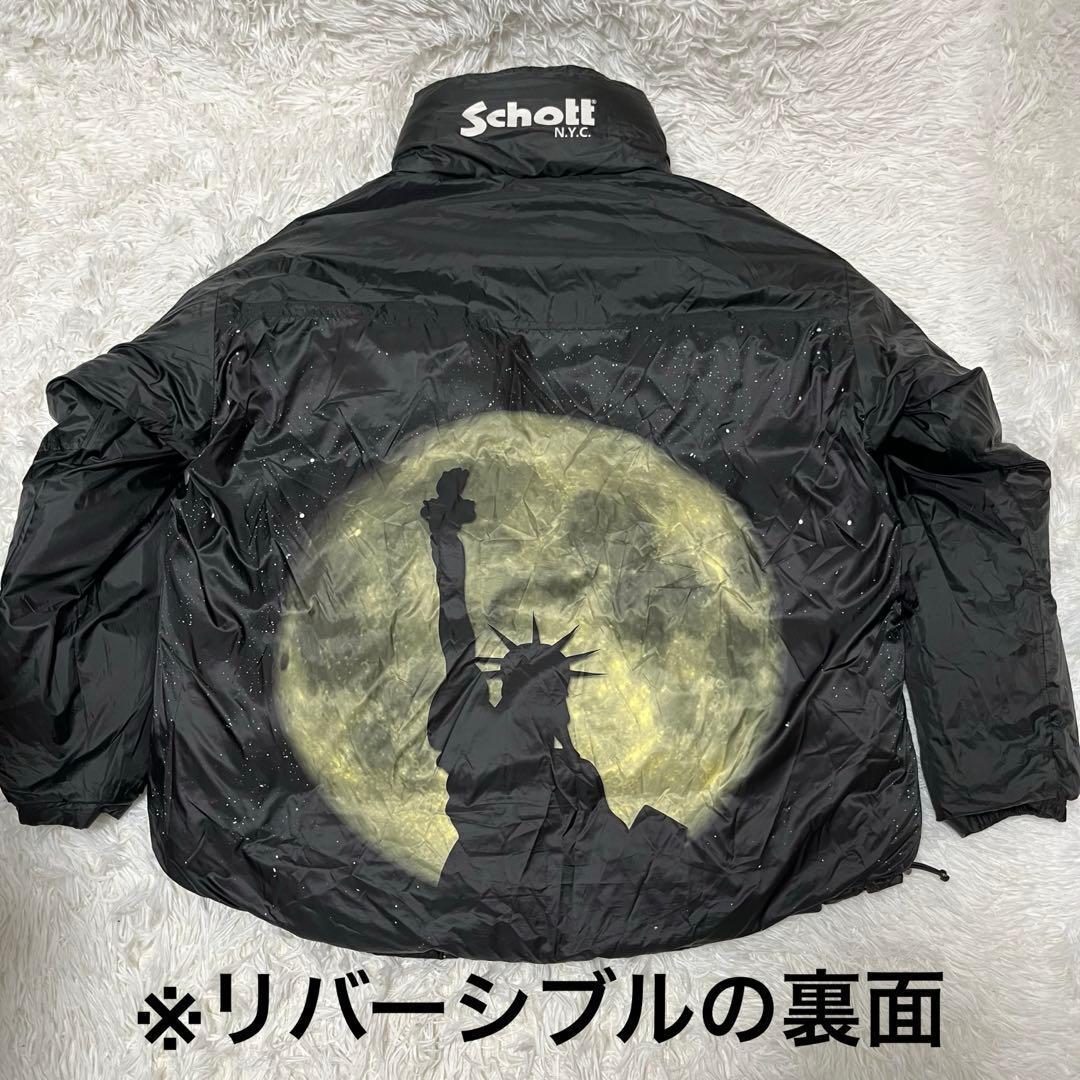 美品！Schott　リバーシブル　自由の女神　XL相当　フード　ジャケット